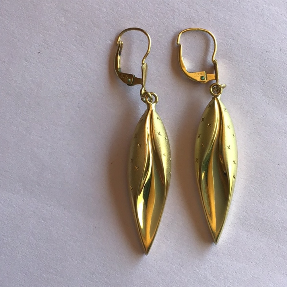 long EARRINGS gold 333 BEAUTIFUL!